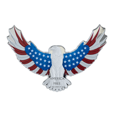 A picture of a Pièce en argent de 2 oz de la série America the Free – Aigle à tête blanche